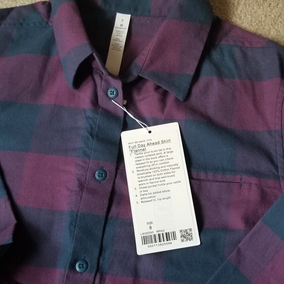 Lululemon | Full Day Ahead Shirt: Grape Flannel - Picture 9 of 9